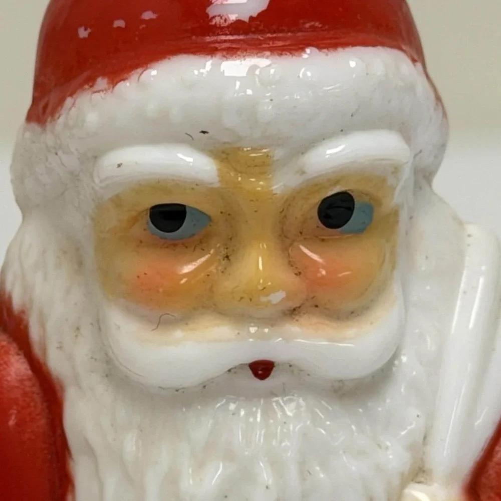 Vintage 1965 Twinkle Christmas Santa Claus Lantern Battery Operated UNTESTED MCM